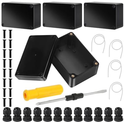 Aansluitdoos IP67 Waterdicht - 4 Stuks Kunststof Behuizing voor Elektrische Installaties
