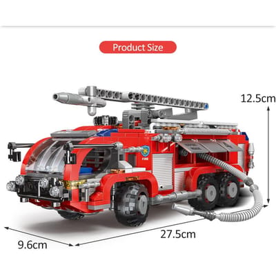 Simulatie Stad Brandweer Redding Verplaatsbaar Bouwsteen Brandweerwagen Model Bouwpakket Kinderen Gemonteerd Speelgoed Cadeau red