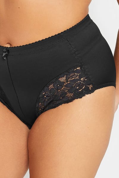 Yours Zwarte Licht Corrigerende Slips Met Hoge Taille En Volledige Dekking Size 50-52