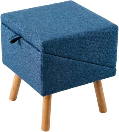 Hondenhelling voor Auto - Hondenopgang Opvouwbaar - Meubels Bereiken - Antislip Houten Constructie - 40x40x40cm - Marineblauw