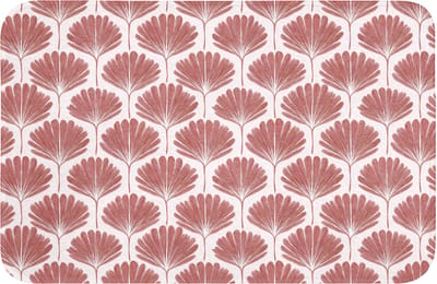 Badmat 60x40 cm - Antislip - Waaier - Motief - Terra - Badmatten voor badkamer - Badkamermat - Douchemat - Badkamer mat