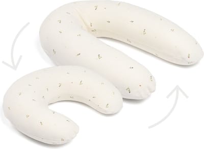 Doomoo Twisty - 2 in 1 Zwangerschapskussen - Voedingskussen - met superfijne en extra stille microkorrels - Bio katoen - Sweety Cream