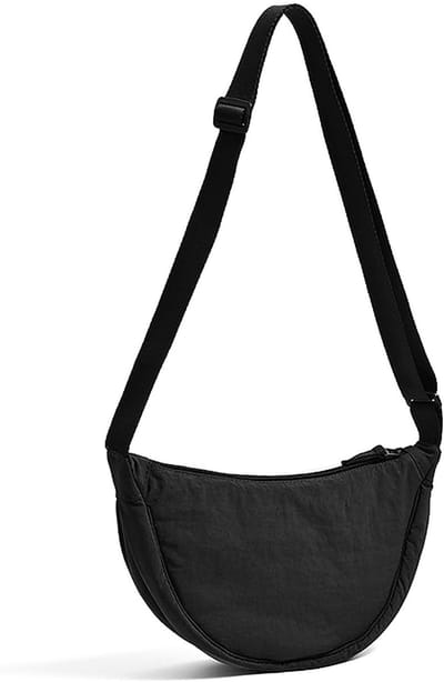 Dames Crossbody Tas in Halve Maan Vorm, Casual Schoudertas met Verstelbare Schouderband, Ideaal voor Dagelijks Gebruik en Uitjes