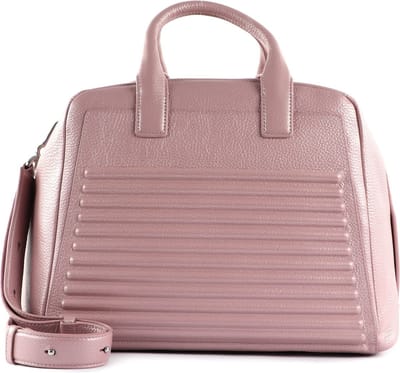 MANDARINA DUCK Leren Handtas Schoudertas I-Con Tote Rosewood Oud roze