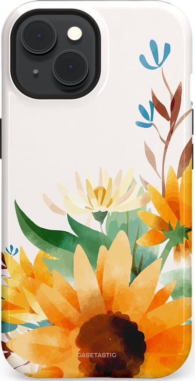 Casetastic Hoesje Geschikt voor Apple iPhone 15 Magsafe - Stijlvolle Beschermende Duo-layer Case - Stralend geel