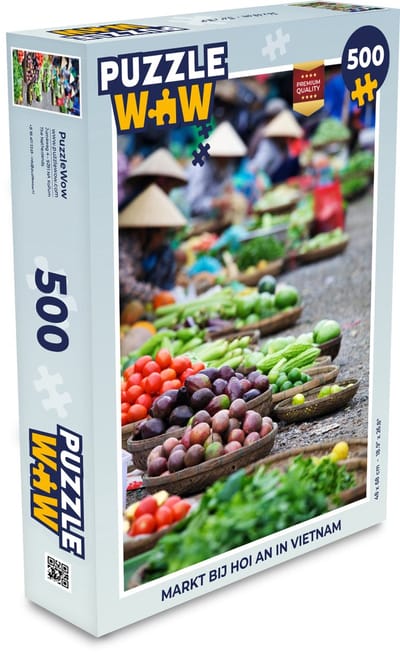 Puzzel Markt bij Hoi An in Vietnam - Legpuzzel - Puzzel 500 stukjes