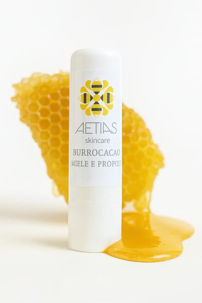 2 stuks Biologische lippen balsem met honing en propolis - gevoede en zoete lippen 2x5mg