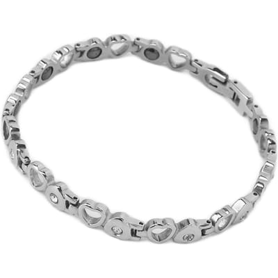Titanium Staal Magnetische Armband Modieuze Kracht Magnetische Therapie Armbanden voor Vrouwen gray