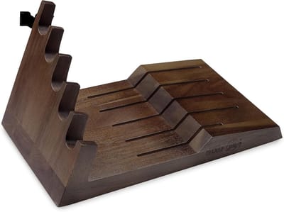 Houten Messenhouder van Acacia, 30 * 17 * 16cm, Stevige Keukenoplossing voor Kookmessen en Keukenaccessoires
