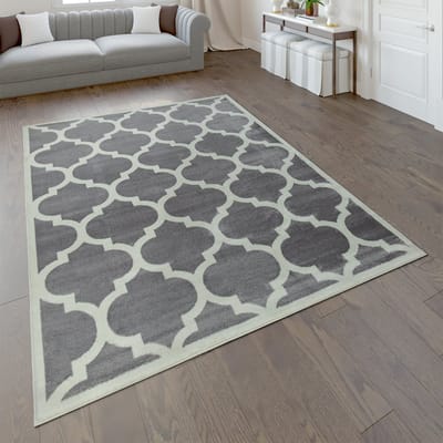 Flycarpets Sinovo Modern Vloerkleed Barock - Grijs - Laagpolig Tapijt Woonkamer - 240x340 cm