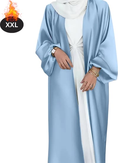 Bovista Islamitische Kleding - Djellaba Dames - Moslim Kleding - Arabisch Dames Kaftan - Alhamdulillah - Hemelsblauw XXL