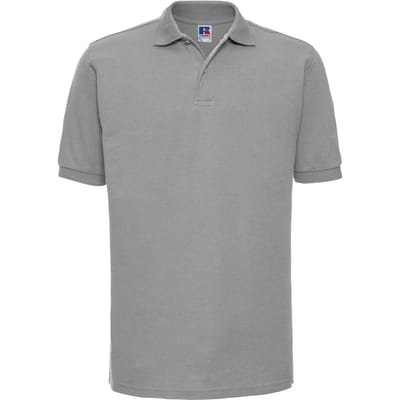 Russell Heren Ripple Collar & Manchet Poloshirt met korte mouwen (Licht Oxford)