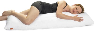 QIN® Lang Kussen voor Zijslapers - Lichaamskussen - Lang Kussen - Wit - 145cm x 40cm x 12cm