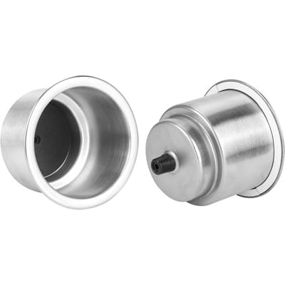 2 Pièces Argent Acier Inoxydable Support à Boissons Porte-Bouteilles Support à Tasses Fournitures de Bateau gray