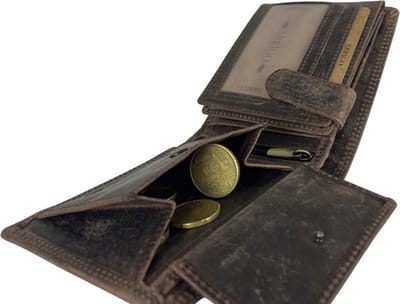 Portemonnee Heren - Donkerbruin - Leer - RFID - Anti Skim - Portefeuille Heren - Pasjes - Arrigo
