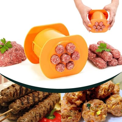 Handmatige Cevapcici Maker met 7 Hulzen voor Zelfgemaakte Worstjes en Gehaktballen
