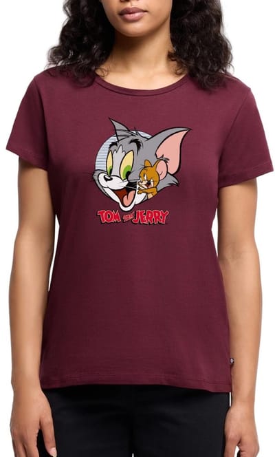 Tom En Jerry Knuffelig Premium T Shirt Dames