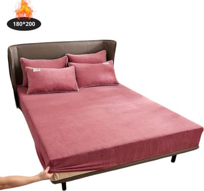 Nivard Effen Hoeslaken - Beddengoed - Fitted Sheet - Bed - Slaapkamer - Rood 180x200