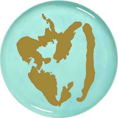 Serax - Ottolenghi Feast - Serveerschaal - Azurblauw/Goud - 35 Ø