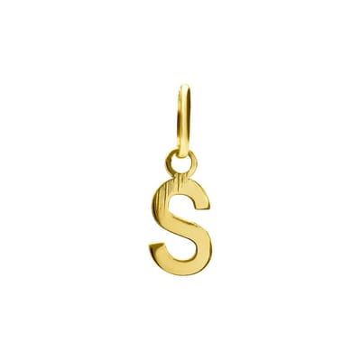 Lucardi Dames 14 karaat gouden letter hanger alfabet - Hanger - 14 Karaat Goud - Goud