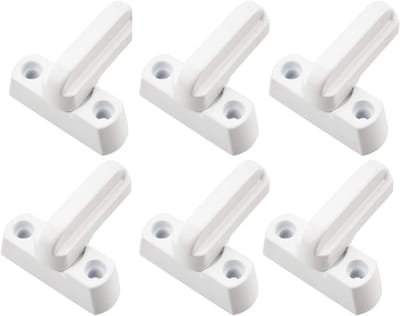 6 Stuks Raamvergrendelingen met Bevestigingsschroeven voor UPVC Deuren en Vensters - Veiligheidsoplossing voor Anti-Diefstal en Versterking van Raambeveiliging