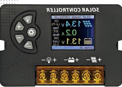 Zonne-controller - Laadregelaar - Energiebeheer - Kleurenscherm - 30A - Zwart