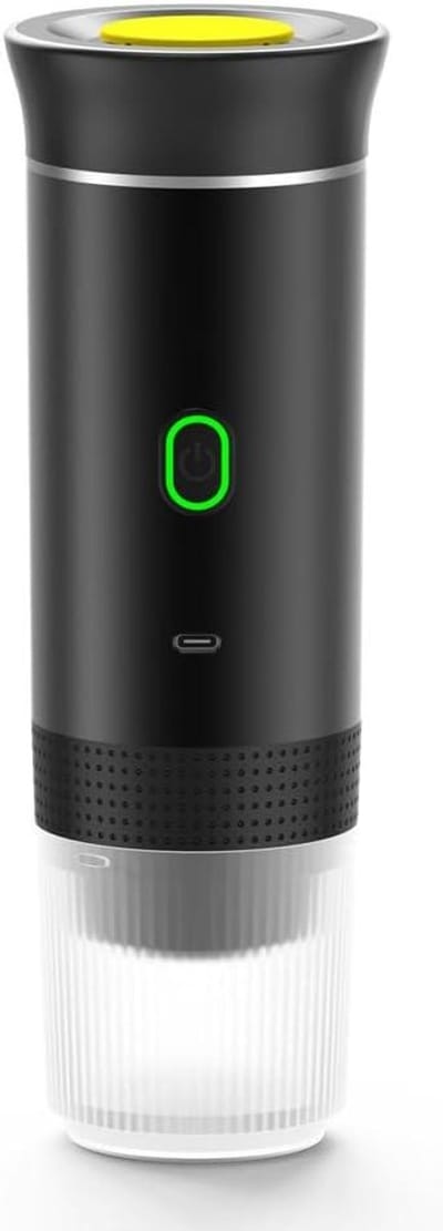 Espressomachine voor auto en thuisgebruik met zelfverwarming, NS-capsules compatibel, 12V, draagbaar voor camping en reizen - koffiezetapparaat.
