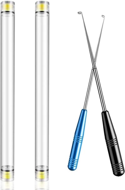 Vishaak Verwijder Tool Set - Snelle Verwijdering van Vishaak, Haken Ontdoen en Beveiligingsextractor voor Zoet- en Zoutwater Vissen met Opbergbuis en Accessoires