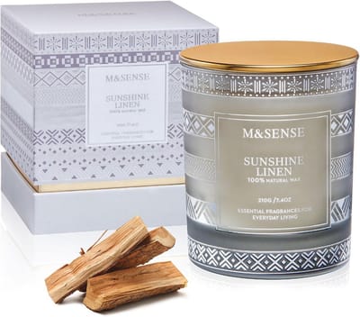 Rozenklimop Geurkaars - Luxe Aromatherapie Kaarsen voor Stressverlichting - 45 Uur Brandduur - 210g