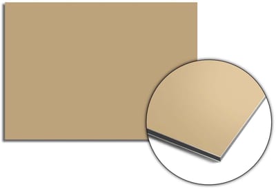 KitchenArt - Champagne Glow Spatscherm - 70x50 cm - Spatscherm Achterwand Keuken - Spatwand Keuken