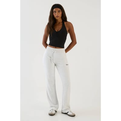 Dames Dsgn Studio Loopback Lage Flared Joggingbroek | Ash Grey | Maat: XL