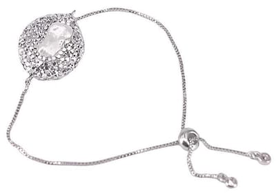 Zoetwater parel armband Bright Biwa Silver - echte parel - wit - zilver - glitter - stras steentjes - schuif slotje - verstelbaar - sieraden doosje - parel armband dames - zoetwaterparel
