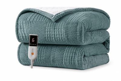 BSS® Elektrische Onderdeken / Elektrische Deken 130x160 cm – Supersnel Warm – Ultrazacht – 9 Warmtestanden – Machinewasbaar – Groen