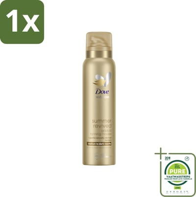 1 x Dove – Bodymousse – Summer Revived Medium-Dark – 150 ml - Zelfbruinende Bodymousse - Natuurlijke Teint - Zonnige Huid - Huidverzorging - Huidhydratatie