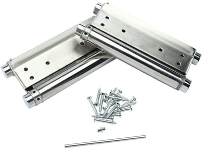 Dailygoods- Deurenhinge 8'' - Dubbele Deurfunctie - Roestvrij Staal - Verstelbare Spanning - Corrosiebestendig - Geschikt voor Deurdikte 3-4.5 cm - Deuren