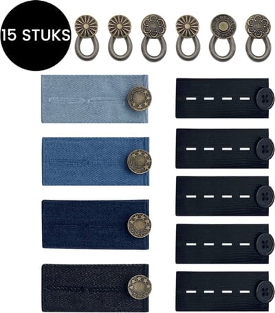 Purepeak Broek Verkleiner Set 15 Stuks - Broekverbreder - Broekverkleiner