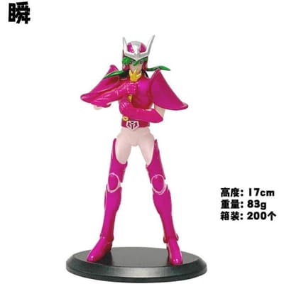 Figurine Anime 19CM Phoenix Ikki Hyoga Seiya Shiryu Modèle Armure Debout Jouets pour Enfants Boîte PVC Décoration de Collection de Bureau No box pink