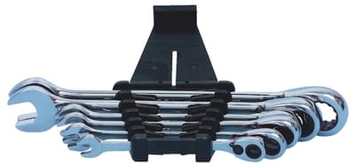 Wurth - Multi-ratelringsteeksleutels, metrisch en inch 6 stuks met POWERDRIV-aandrijving - Multi-ratelringsteeksleutels, metrisch en inch 6 stuks met POWERDRIV-aandrijving x 1 st Sleutelwijdte 10 mm