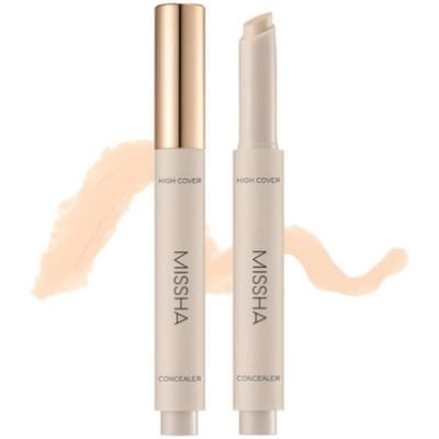MISSHA High Cover Stay Stick Concealer 2,8g – Volledige Dekking Langhoudende Concealer Stick No.21 Vanilla