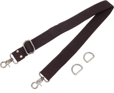 Verstelbare Schouderband van Canvas, Vervangende Niet-Slip Schoudertasriem, Ideaal voor Handtassen en Rugzakken, 3.2 cm (Koffie)