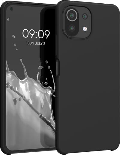 kwmobile telefoonhoesje geschikt voor Xiaomi 11 Lite (5G) NE / Mi 11 Lite (5G) - Hoesje met siliconen coating - Smartphone case in zwart