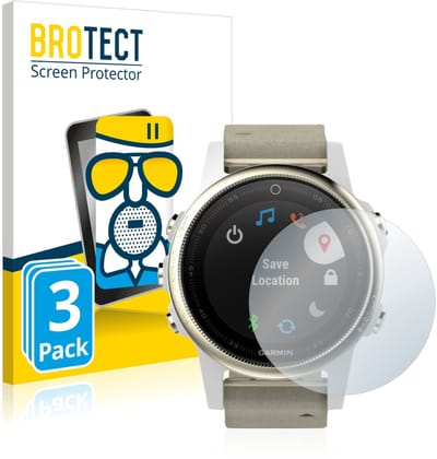 BROTECT - Screenprotector voor Garmin Fenix 5S (42 mm) - Folie Beschermfolie Beschermglas matte 3 Stuks