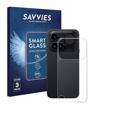 3 Stuks Savvies Screenprotector - geschikt voor Nothing Phone (4a) Pro (Achterkant) - beschermfolie glas transparant