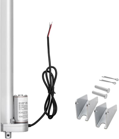 12V Lineaire Actuator, Slag van 9,84 Inch, Snelheid van 0,6 Inch/S, Capaciteit 225 Lbs/1000n, IP54-Gecertificeerd, met Montagebeugel voor Verstelbare Bureaus, Fauteuils en Geautomatiseerde Ramen Of Deuren