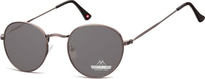 Montana Zonnebril MR54S Rond Gunmetal Sterkte +3:50
