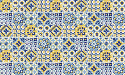 Zelfklevende tegelmuurstickers voor keuken en badkamer - 60 Azulejos Marina tegelstickers - 60 stickers 10x10cm