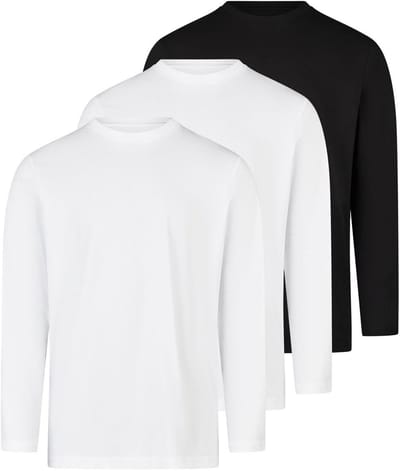 RAGMAN Heren longsleeve 3 pack Basic