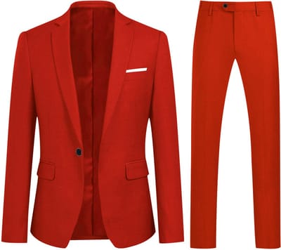 ALLTHEMEN Heren 2-Piece Suit - Zaken moderne casual jas pak - S