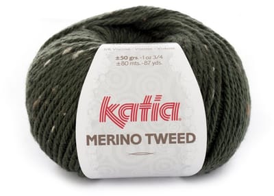 Katia Merino Tweed - 310 donkergroen - Merinogaren
