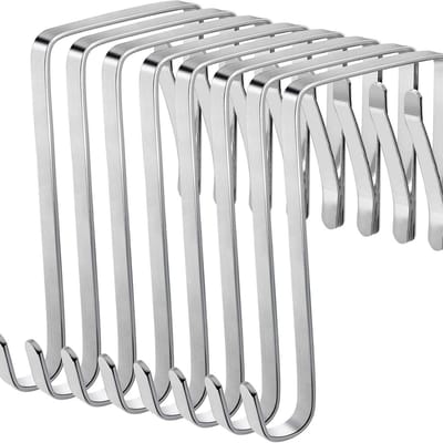 Dailygoods - Deurhaken Set van 8 - Verstelbare Metalen Hangers - Perfect voor Kleding en Jassen - Glanzend - Handige Over de Deur Haken - Geschikt voo